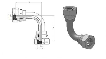 Угольник 90° BSP 1/2" (Г/Г) дуга