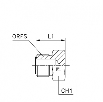 Заглушка ORFS 1.11/16"