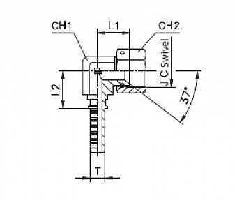 JIC 7/8"-14/90-08 DN12 (С) COMPACT