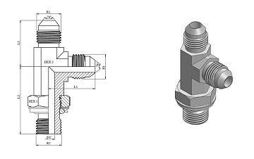 TN516-JIC 1.1/16"R1/2"