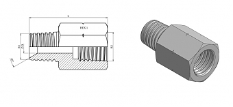 Адаптер NPT 1/2"-3/4" (Ш-ВНР)