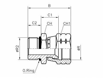 TN426-JIC 7/16"-1/2"-20UNF