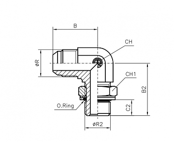 TN514-JIC 7/8"-R3/4"