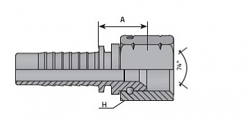 JIC 9/16"-18/0-05 DN8 (V) штифтованная гайка