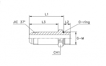 TN92GG-JIC 3/4"R1/2" L-72