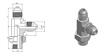TN516-JIC 1/2"-1/2"-20UNF