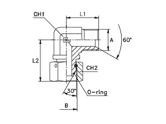 Угольник 90° DKM M12х1,5 (Ш-Г)