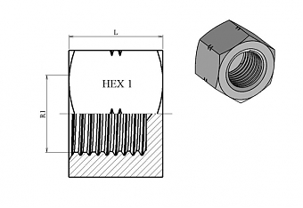 Заглушка NPT 1/8" с внутренней резьбой