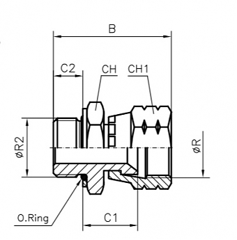 TN426-JIC 9/16x3/8"R