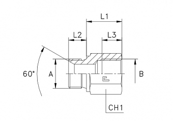 Адаптер DKM M20x1,5 (Ш-ВНТР) L=50