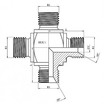 TN101 BSP 1/4" ZnNi (K)