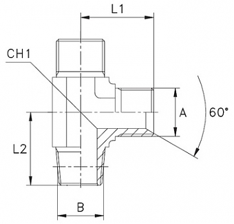 Тройник BSP 1/8"-BSP 1/8"-BSPТ 1/8" (ш-ш-ш)