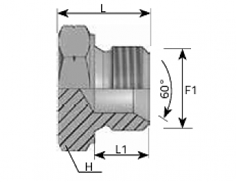 Заглушка DKM M20x1,5 ZnNi (K)