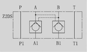 Гидрозамок модульный CETOP 7 в канал "A" и "B" Z2DS16 30