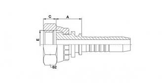 BSP 1/2"-14/0-08 DN12 (FLAT)