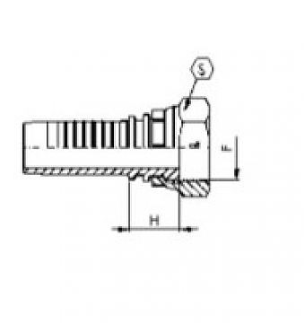 BSP 1/2"-14/0-08 DN12 (FLAT) (T)