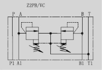 Клапан предохранительный модульный CETOP 7 в канал "A" и "B" Z2PB16VC-1-40-315