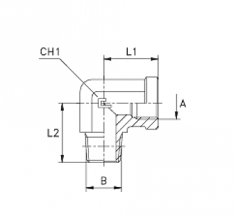 Угольник 90° BSP3/4" - BSPT3/4" (ВНР-Ш)