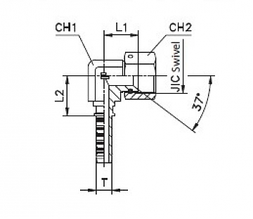 JIC 7/16"-20/90-03 DN5 (С) COMPACT