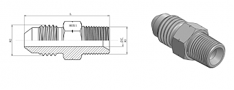 Адаптер JIC 2.1/2"-NPT 2" (Ш-Ш)