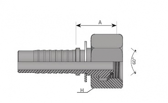 BSP 3/8"-19/0-06 DN10 (V) (O-RING)