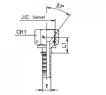 JIC 1.5/8"-12/0-16 DN25 (С) штифтованная гайка