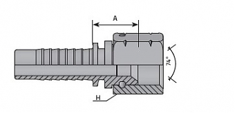 JIC 1.5/8"-12/0-20 DN32 (V) штифтованная гайка