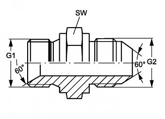 Штуцер JIS M18x1,5 - BSP3/8" (19)
