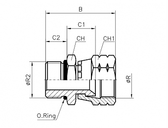 TN426-JIC 7/8"-7/8"-14UNF