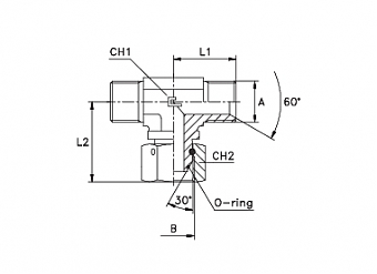 Тройник DKM M20x1,5 (Ш-Г-Ш)