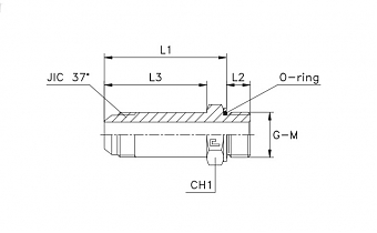 TN92GG-JIC 1.5/8"R1.1/4" L-120,6