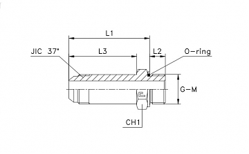 TN92GG-JIC 1.5/8"R1.1/4" L-120,6