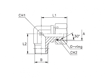 Угольник 90° BSP1/8" - BSPT1/8" (Г-Ш)