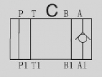 Клапан обратный модульный CETOP 5 в канал "A" Z1DS10C1-30