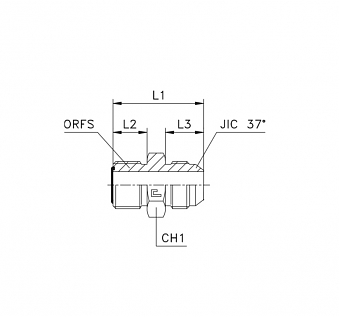 Штуцер ORFS 11/16" - JIC 9/16"