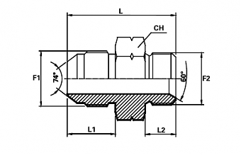 Штуцер DKM M27х2-JIC 1.1/16"
