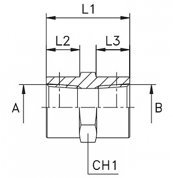 Адаптер с внутренней резьбой BSPT3/8"-3/8"