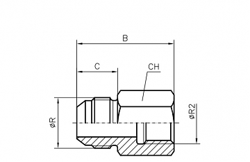 TN141GG-JIC 1.5/16"x1"R