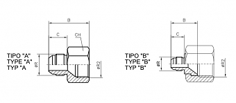 Адаптер JIC 1/2" - JIC 3/4" (Ш-Г)