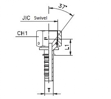 JIC 9/16"-18/0-04 DN6 (С) штифтованная гайка