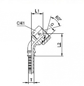 BSP 1.1/4"-11/45-20 DN32 (C) штифт. гайка (O-RING)