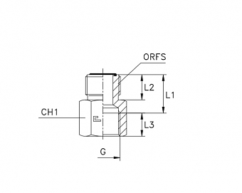 Адаптер ORFS 1"-BSP 1/2" (Ш-ВНР)