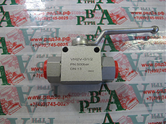 Кран двухходовой  BSPP 1/2" 60 л/мин 500 bar (К) (с отверстиями для крепежа)