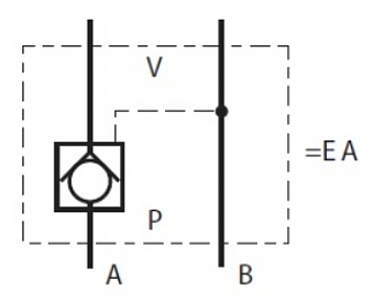 Гидрозамок модульный CETOP 5 в канал "A" VP-NОV-10-EA