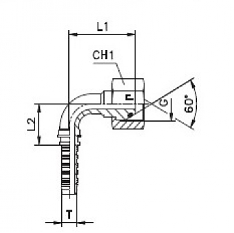 BSP 1"-11/90-12 DN20 (С) (O-RING)